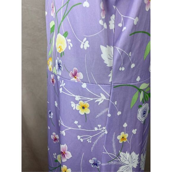 Vintage 1970s L/XL Floral Whimsical Dress Mod MCM Plus Size - Picture 11 of 12